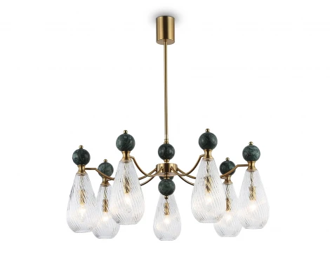 Потолочная люстра на штанге с мрамором Ambrella Ceramo Modern LH53293