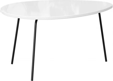 Стол журнальный Тип 3, низкий, белый глянец, Любимый дом