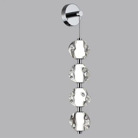 Бра Odeon Light Jemstone 5084/17WL хром/прозрачный/металл/акрил LED 17W 4000K 850Лм (220V, шар, бусы)