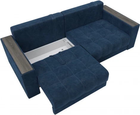 Диван прямой с декором Лига-049 НПБ Лига Диванов (Велюр) арт.128396