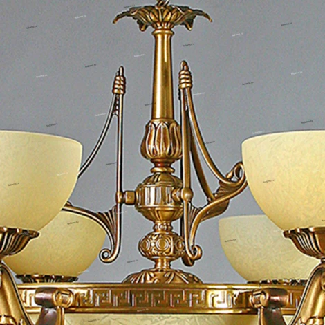 Люстра подвесная Ambiente by Brizzi Tenerife, 16 ламп, бронза с бежевым