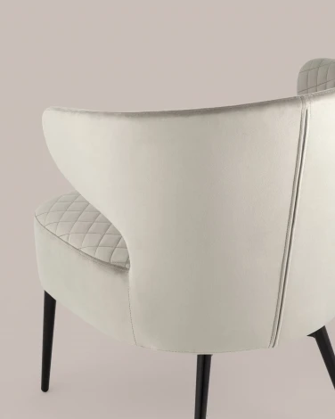 Кресло Stool Group лаунж Royal велюр серо-бежевый УТ000035300