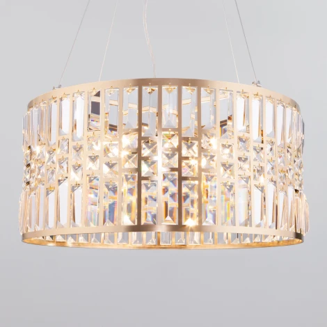 Подвесная люстра Eurosvet Lory 10116/5 золото/прозрачный хрусталь Strotskis