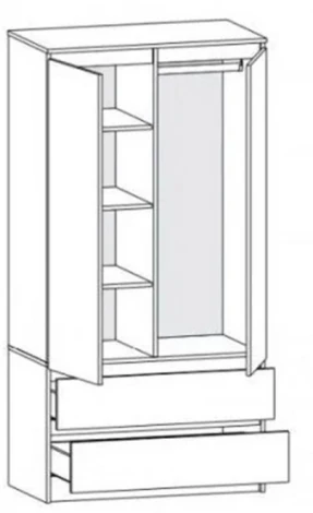 Шкаф Woodville Косео белый 506990
