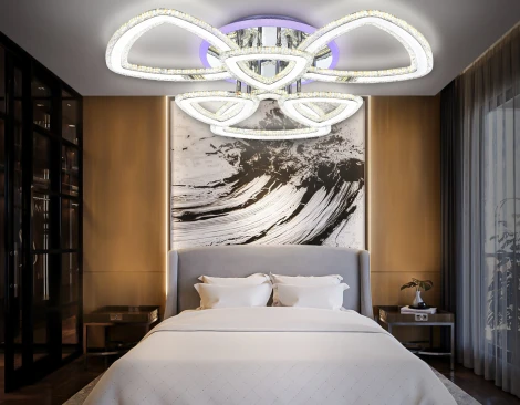 Потолочная люстра на штанге светодиодная с пультом ACRYLICA FA8861 Ambrella (220V)