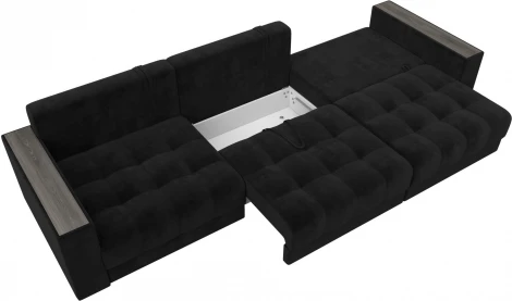 Диван прямой с декором Лига-049 НПБ Лонг Лига Диванов (Велюр) арт.128426