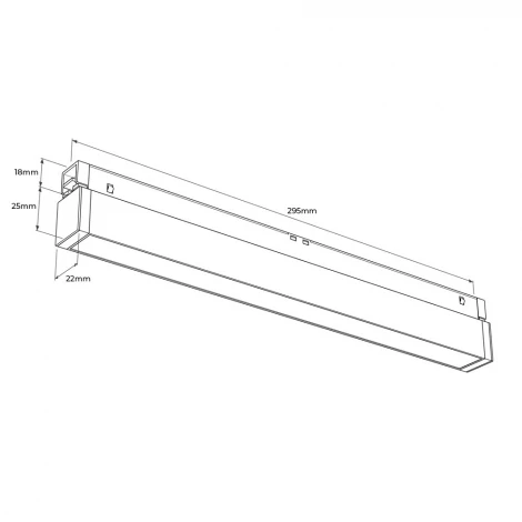 Трековый светильник магнитный 7V 48W RAUMBERG LINEAR3007Bk 4000K (LED)