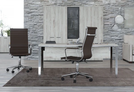 Компьютерное кресло CHAIRMAN 755 (Металл,Экокожа/Коричневый)