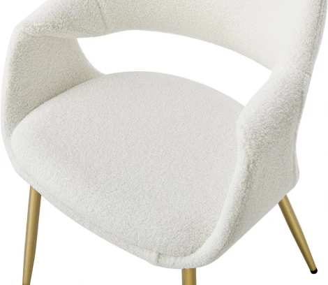 Стул ESF JY6145Q белый IPD1859-1/золото/Ткань,Металл