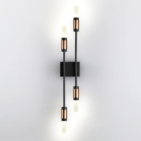 Бра Odeon Light Candel 5009/10WL матовый черный/ант.бронза/белый/металл/стекло LED 10W 4000K 540лм (220V)