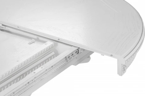 Стол деревянный Woodville Нозеан круглый белый / серебро арт.615230