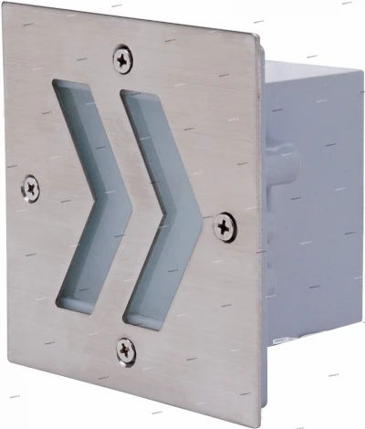 Светильник уличный встраиваемый в стену светодиодный Horoz Oniks, 1 лампа, никель с белым