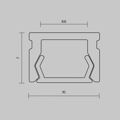 Алюминиевый профиль накладной ALM-1007-S-2M Maytoni 631001