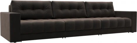 Диван прямой с декором Лига-049 НПБ Лонг Лига Диванов (Велюр) арт.128425