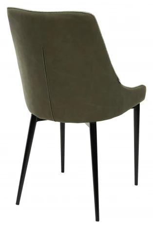 Обеденный стул M-City ANIKA светло-серый меланж FC-01/ экокожа хаки RU-04