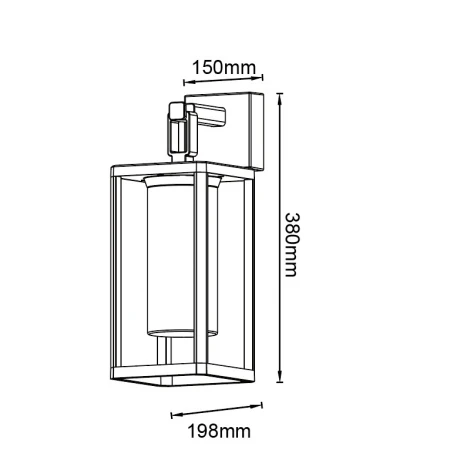 Настенный уличный светильник IP65 Mantra Alps 9112