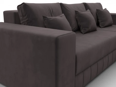 Диван угловой Лига-076 угол универсальный (ДСП/Пластик/Велюр/Коричневый) Лига Диванов 129844