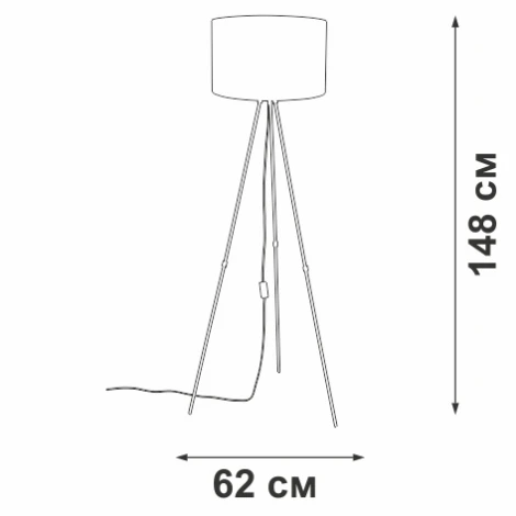 Торшер на треноге Vitaluce V2957-1/1P (220V, выключатель)