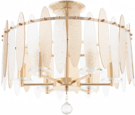 Потолочная люстра хрустальная на штанге Arte Milano Sorrento-3309 373309/6/80/470 GD (220V)