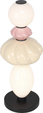 Настольная лампа ST Luce Florentini SL6134.404.01 черный/розовый, желтый, опаловый LED 1*16W 3000K (220V, бусы)