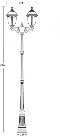 Наземный фонарь Oasis Light St.LOUIS L 89110LA 18 Bl мат/тр