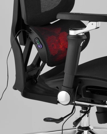 Кресло офисное TopChairs Prodigy с оттоманкой черный УТ000041699