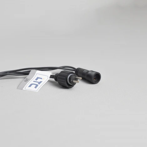 Гирлянда Нить 10м тепло-белая с мерцанием белого диода 24В, 100 LED, провод черный каучук 2,3мм, IP65 Laitcom ECO100BLW-1-1WW