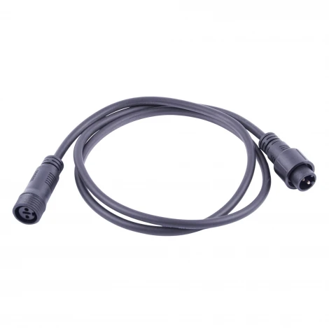 Удлинитель для гирлянд серии F90PRO 1м статика/мерцание IP67 черный Uniel UCX-F90 E/1M/BK