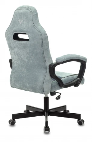 Кресло игровое Zombie VIKING 6 KNIGHT Fabric голубой с подголов. крестовина металл