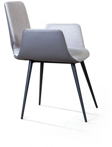 Стул с подлокотниками Top Concept Adam, рогожка комби серый