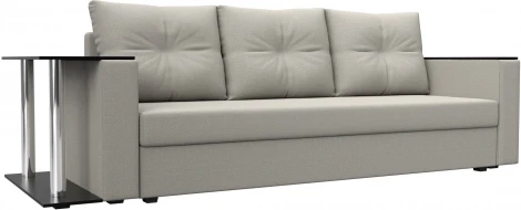 Диван прямой Атланта Лайт со столом слева Лига Диванов (Рогожка) арт.126159L