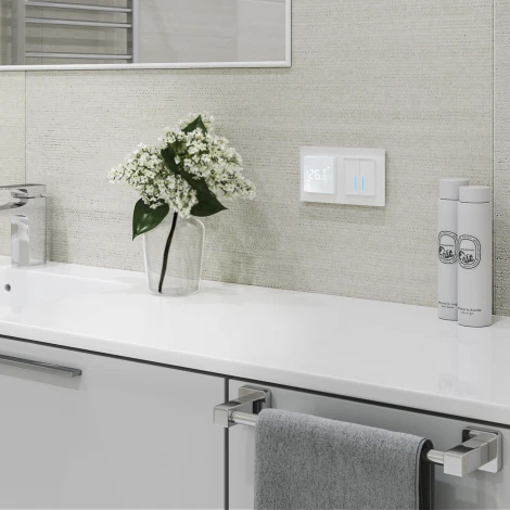 Умный сенсорный выключатель двухклавишный (белый) Werkel W4520601 (a048322)