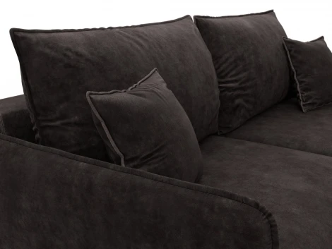 Диван прямой Лига-064 НПБ (ДСП/Дерево/Велюр/Коричневый) Лига Диванов 129625