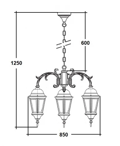 Уличный светильник подвесной Oasis Light ASTORIA 2 91470/3/16 cover Gw