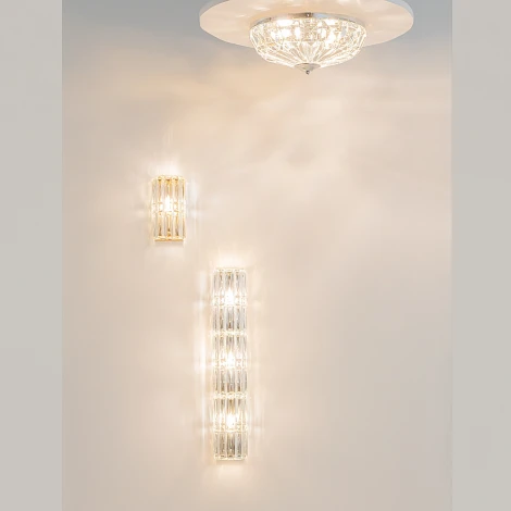 Бра Maytoni Facet MOD094WL-01G (220V, хрусталь, круглые)