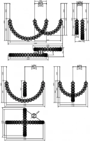 Подвесной светильник Maytoni Golden Cage MOD216PL-L55G3K (LED, 220V, на проводе, шарики)