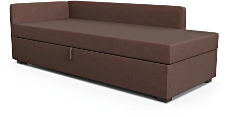 Диван-кровать Arsko Велес Угол левый велюр коричневый