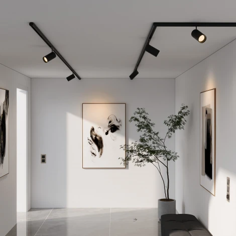 Трековый светильник магнитный Elektrostandard Slim Magnetic R02 85012/01 12W 3000K (черный) (LED, 48V, круглые)