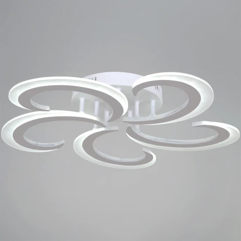 Потолочная люстра светодиодная на штанге с пультом с регулировкой цветовой температуры, яркости и с ночным режимом Reluce 05090-0.3-05 WH