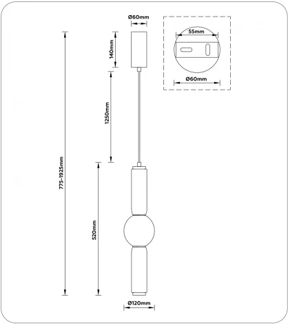 Подвесной светодиодный светильник Ambrella High Light LH11023 (220V, на проводе, круглые)