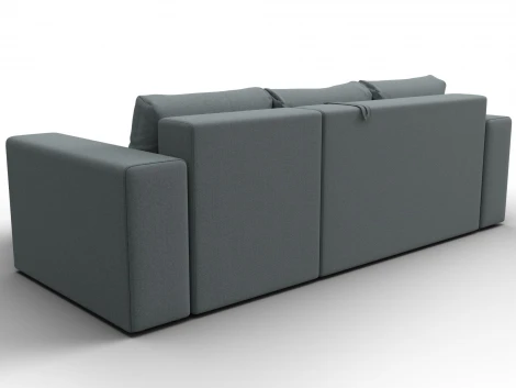 Диван угловой Лига-076 угол универсальный (ДСП/Пластик/Рогожка/Серый) Лига Диванов 129837