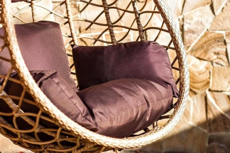 Плетеное подвесное кресло AURA Brown