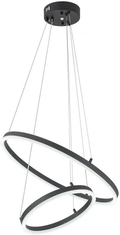 Подвесной светильник Escada Void 10254/2LED 66W Black APP (регулировка яркости, 220V, пульт управления, управление смартфоном, на тросе)