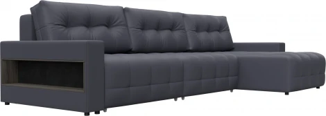 Диван угловой с полками Лига-053 НПБ Лонг Лига Диванов (Экокожа) арт.128967