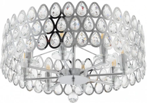 Потолочная люстра хрустальная на штанге Arte Milano Sorrento-1019 371019/8/50/580 CR (220V)