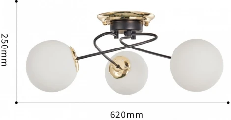 Потолочная люстра Arte Milano Neapolis-76408 276408/3 BK/GD (220V, шар)