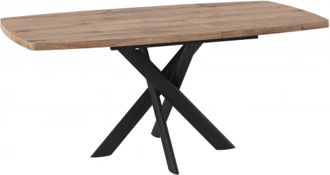 Стол Мебвилл Эдж, 130 Дуб Веллингтон/Чёрный