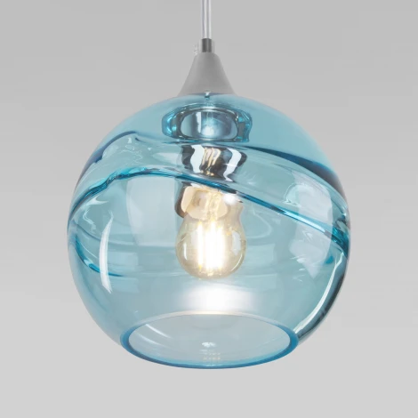 Умный подвесной светильник Eurosvet Lotus 50221/1 голубой (220V, на проводе, шар)