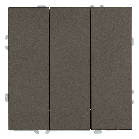 Выключатель трехклавишный (антрацит, soft touch) Stekker Эмили 49922