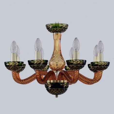 Подвесная люстра Bohemia 1309 1309/8/200 G Am/Amber-Green/H-1J